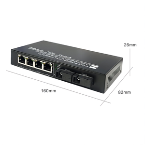 Conmutador de Red Gigabit de Venta Caliente de Fábrica, 2 Fibra, 4 RJ45, Transceptor Óptico, Convertidor de Medios BIDI 20KM, Conmutador PoE Ethernet - Product Image 3