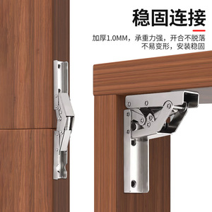 บานพับเหล็กแผ่นรีดเย็นแบบติดตั้งบนพื้นผิว ทนทานสำหรับประตูตู้ - Product Image 5