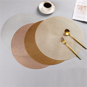 K1363 Placemats Restaurant <b>Round</b> PVC Hollow Meal Pads Anti-hot Dining <b>Table</b> <b>Mats</b> Set PVC Tablemat - Product Image 6