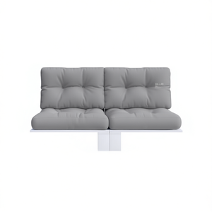 Gray Outdoor Fabric Pallet <b>Cushion</b> 19.7x15.7x4.7 Inch <b>Rectangular</b> Quilted Removable Washable All Season - Product Image 1