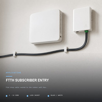 Kabel Fiber Optik FTTH Indoor Flat 1-12 Core Single Mode G652D G657A1 G657A2 LSZH 3.0x2.0mm dengan Penguat FRP untuk FTTB FTTX