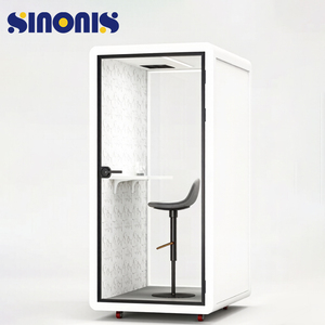 Cabina Insonorizada Móvil Personalizada Sinonis, Moderna, con Ruedas, para Espacio de Trabajo Flexible y Oficina Compartida - Product Image 1