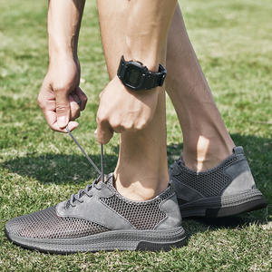 Homens Correndo Sapatos Mínimos Caminhada Jogger Jogging Deslizamento em Tênis Lace up Couro De Pele De Porco Net Pano <span class=keywords><strong>Air</strong></span> Mesh Oco Out <span class=keywords><strong>Air</strong></span> Hole - Product Image 5