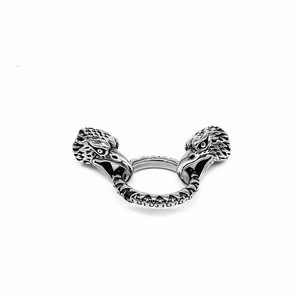Hebilla de joyería de acero inoxidable yunnique, diseño de cabeza de águila para hacer pulseras, componente de metal chapado de forma irregular, GZY-316-30 - Product Image 1