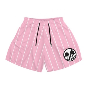 Shorts de sport d'usine pour hommes et femmes, en maille, séchage rapide, décontractés, style anime, rose, tendance, surdimensionnés, pour la remise en forme, l'entraînement, la course à pied, l'été - Product Image 1