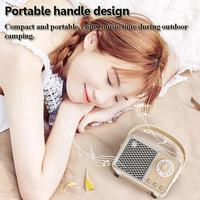 Altavoz Portátil Retro Actualizado, Mini Altavoz Inalámbrico para Exteriores, Llamadas Manos Libres, Reproductor de Música MP3, Compatible con Tarjeta TF, Reproducción AUX