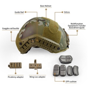 Bán buôn chúng tôi nhanh MH Camo Mũ bảo hiểm với Ops điều chỉnh hệ thống và ARC Side đường ray nvg che chắn bảo vệ Mũ bảo hiểm - Product Image 4