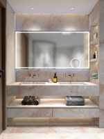 Comptoirs sur mesure en marbre rose Rosalia Breccia Pontificia Rosato, crème naturelle de luxe, rose clair, pour la décoration intérieure