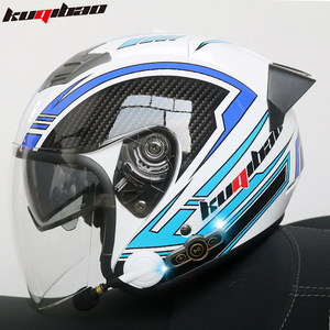 Coolqibao thông minh unisex nửa Mũ bảo hiểm ống kính kép phát hành nhanh chóng giảm tiếng ồn dài tuổi thọ pin 3C/Dot chứng nhận kép ABS mới - Product Image 3