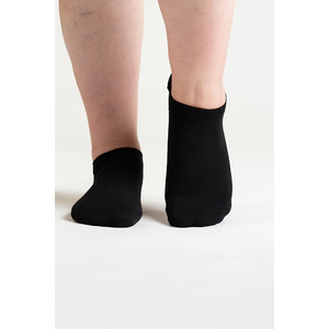 Calcetines tobilleros ZenStretch extra anchos de mezcla de algodón (negro) - Product Image 4