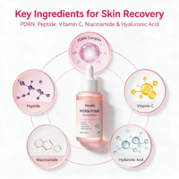 Sérum PDRN coréen pour soins de la peau en marque propre, sérum réparateur de la peau à l'ADN de saumon, sérum éclaircissant pour un éclat rose, sérum anti-âge, sérum rajeunissant pour la peau