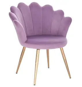 Velvet Flower Gold Freizeit Sessel Beauty Dresser Chair