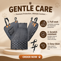 Protecteur de siège de voiture pour chien et chat imperméable en Oxford, antidérapant, noir uni, carré, lavable pour toutes les saisons