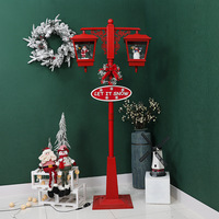 Lampe de rue musicale JIN PENG avec effet de neige tombante pour la décoration de Noël à la maison, à l'hôtel, au centre commercial ou lors de fêtes