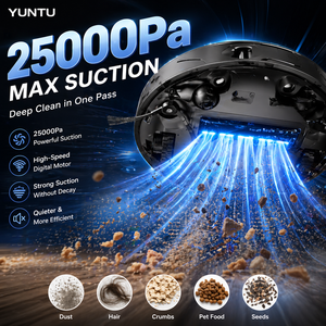 Robot Aspirador y Fregasuelos al por Mayor de Fábrica, 25000Pa de Succión, Evitación de Obstáculos por IA, Base de Autolimpieza con Agua Caliente, Batería de 6400mAh - Product Image 4