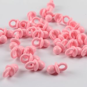 50 pcs/<span class=keywords><strong>lot</strong></span> bleu/rose Transparent acrylique Mini sucette bébé douche gâteau décoration cadeau d'anniversaire bricolage Mini sucette - Product Image 2