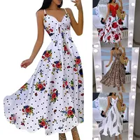 Nouvelle Robe Longue Décontractée pour Femme, Style Industriel, Vêtements d'Occasion pour Dames, Robe Longue Florale d'Été pour Femmes en Balles