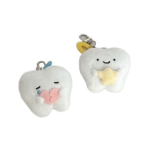 Muñeco de Peluche de Diente de Ángel de Alta Gama, Colgante de Diente de Corazón <span class=keywords><strong>Partido</strong></span> de Algodón PP, Llavero de Regalo para Parejas - Product Image 1