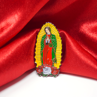 Épinglette de chapeau personnalisée en émail Vierge Marie de Guadalupe, épingles de fête catholique, épingles de paix et de divinité pour chapeau et revers
