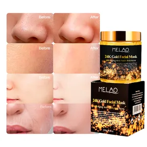 Лидер продаж, популярная маска MELAO для ухода за кожей лица против морщин, сияющая грязевая маска для лица, роскошный Осветляющий крем с золотом 24 карата, маска для лица