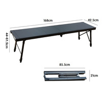 Table de camping pliante portable en aluminium pour l'extérieur, table de pique-nique multifonctionnelle en fer pour barbecue, 6 unités, table pliable pour la pêche IGT