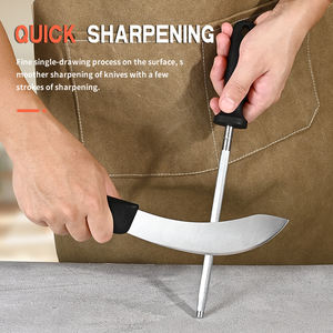 Ensemble de couteaux de chef et de <span class=keywords><strong>boucher</strong></span> en acier inoxydable 4 pièces avec aiguiseur pour la maison et la cuisine professionnelle - Product Image 4