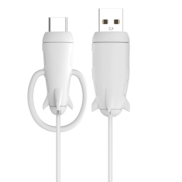 Cartoon Protective Wire Flexible Anti-breakage Charging Wire Head Protector Silicone Mobile USB Cable Protector