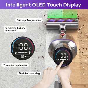 Listo para enviar S702 Aspirador inalámbrico inteligente sin bolsa Fregonas eléctricas Función seca para limpieza de interiores y exteriores Aspiradoras de mano - Product Image 2