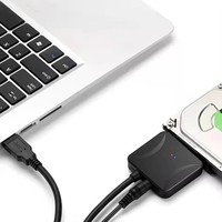 Cable adaptador USB 3.0 a SATA de 3.5 pulgadas para HDD/SSD, con revestimiento de PVC y blindaje trenzado, para aplicaciones de PC, convertidor SATA, en stock.