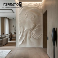 Panneaux muraux 3D sculptés à la main, taille personnalisée, haute qualité, art moderne, décor mural, sculpture, tuiles en plâtre