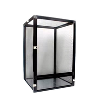 Cage rectangulaire en alliage d'aluminium noir NX-06, durable et écologique, pour reptiles et amphibiens, utilisation intérieure et extérieure