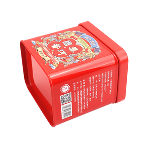 Hot bán tùy chỉnh logo dập nổi hình chữ nhật kim loại lon trà hộp thiếc bao bì - Product Image 3