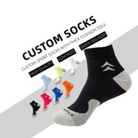 Chaussettes personnalisées de conception libre du fabricant Chaussettes de course à pied d'entraînement rembourrées pour hommes et femmes