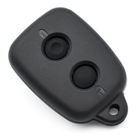 2 Buttons Vehicle Blank Key Case Locksmith Auto Replacement Remote Car Key Shell Accessories with Silicone Pad