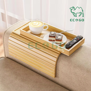 Bamboo Wooden Sofa Armrest Tray Table for Couch Remote Drink Cup Holder and Couch Armrest Tray - Product Image 5
