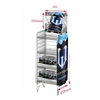 Présentoir sur pied en métal pour boissons gazeuses, lait, vin, bière, boissons énergisantes, bouteilles d'eau – Idéal pour supermarchés