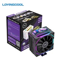 LOVINGCOOL J160 Pendingin CPU Desktop, 6 Pipa Tembaga 220W TDP, Penutup ARGB Kustom & Kipas Hidrolik Senyap Heatsink Pabrik