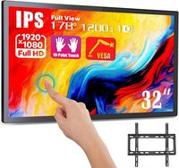 Deze touchscreen-monitor kan worden gebruikt met computers, laptops, tablets, smartphones en gamingapparaten, 32 inch, 1920 x 1080P