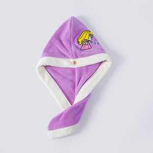 Bán Buôn Nhà Máy Trực Tiếp Formaldehyde-Miễn Phí San Hô Lông Cừu Khô Tóc Cap Với Thêu Gradient Màu Thấm Tóc Khô Khăn - Product Image 3