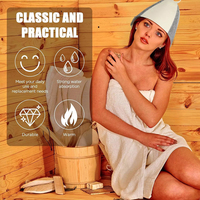 Chapeau de sauna en feutre de laine naturelle, écologique, russe, unisexe, pour adultes, isolation thermique, protection de la tête, pour bain de vapeur, sauna infrarouge