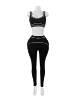 Set Olahraga Wanita 2 Potong Terbaru 2025, Atasan Crop Top Kasual, Jogger Yoga Seamless, Sport Bra, Legging Pinggang Tinggi
