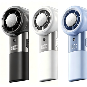 Customizable Digital Display Ice Cooling Mist Fan, 3600mAh Battery Personal Fan for Summer, USB Rechargeable Fan - Product Image 2
