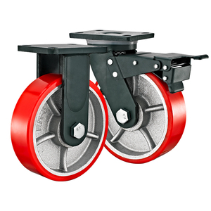 4 "<span class=keywords><strong>5</strong></span>" 6 "<span class=keywords><strong>8</strong></span>" Hochleistungs-Lenk rolle Gusseisen PU-Rad für Industrie wagen Hoch leistungs wagen Lager transport ausrüstung - Product Image 5
