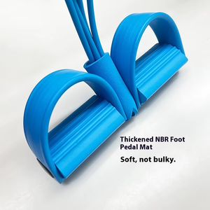 Nhà tập thể dục & Yoga 6-ống PVC kháng ban nhạc thiết lập đa chức năng đào tạo & tập thể dục với bàn đạp elastics Băng - Product Image 4