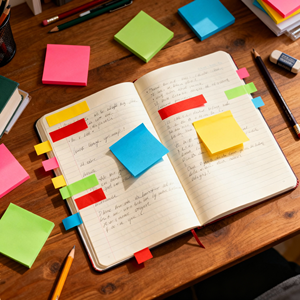 Lot de 3 blocs-notes autocollants carrés 7,6 x 7,6 cm, couleurs vives, super adhérents, mémos post-it à forte puissance d'adhérence - Product Image 3