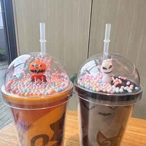 Md122 Halloween Party Glow Drink tazza per bambini tazza di caffè riutilizzabile in plastica Halloween Tumbler con coperchio e <span class=keywords><strong>paglia</strong></span> - Product Image 6