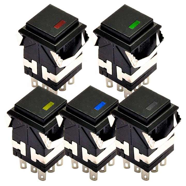 Interruttore A Pulsante Doppio APBB-22/25N Con LED - Momentaneo NO+NC 380V, Rosso O Verde - Foto 9