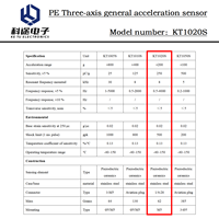 Accéléromètre triaxial PE, capteur d'accélération de vibration à 3 axes, transducteur piézoélectrique, surveillance de machines industrielles ±200g 8kHz