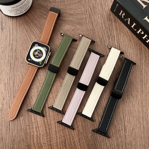 <span class=keywords><strong>Bracelet</strong></span> magnétique en <span class=keywords><strong>cuir</strong></span> pour <span class=keywords><strong>Apple</strong></span> <span class=keywords><strong>Watch</strong></span> 42mm 40mm 44mm 46mm 49mm <span class=keywords><strong>Bracelet</strong></span> de montre Ultra Series 11 10 9 8 <span class=keywords><strong>7</strong></span> 6 Ultra <span class=keywords><strong>Watch</strong></span> Strap - Product Image 1
