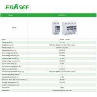 Dispositif de protection de tension et de courant réglable EBASEE OEM, relais de surveillance de tension monophasé/triphasé, protecteur de tension numérique 63/100A
